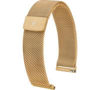 HIRSCH Correa de reloj Milanaise - Elegante correa de malla de acero inoxidable - Correa metálica con cierre magnético
