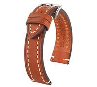 HIRSCH Correa de reloj para hombre de piel de sillín, modelo Liberty 20 mm, Correa