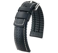 HIRSCH correa de reloj Tiger L - para damas y caballeros - negro - 20 mm