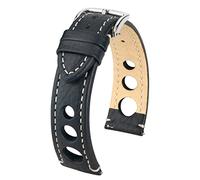 HIRSCH - Correa de reloj unisex, fabricada en becerro de búfalo, modelo Rally, 22 mm