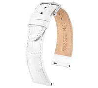 Hirsch Correa Reloj Cuero Louisianalook L 20 mm Blanco 03427000-2-20