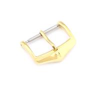 HIRSCH Hebilla unisex para correa de reloj L316 de acero inoxidable, modelo Classic, 24 mm, color dorado pulido, dorado