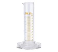 Hirschmann Duran - Probeta medidora de forma baja, clase B, color marrón, 500 ml de capacidad, 5 ml, 2,5 ml de tolerancia, 255 mm de altura, 2 unidades