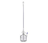 Hirschmann Duran valorador sin bureta, grifo lateral de PTFE, clase B, graduación azul, capacidad de 25 ml, división de 0,05 ml, longitud de escala de 500 mm