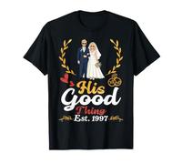 His Good Thing EST 1997 29 Aniversario de Boda Esposa Casarse Camiseta