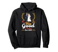 His Good Thing EST 2007 19 Aniversario de Boda Esposa Casarse Sudadera con Capucha