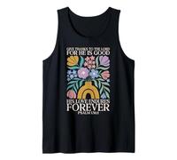 His Love Endures Forever Salmo 136 1 Verso de la Biblia Cristiano Camiseta sin Mangas