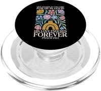 His Love Endures Forever Salmo 136 1 Verso de la Biblia Cristiano PopSockets PopGrip para MagSafe