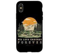 His Love Endures Forever Salmo 136 Versículo bíblico Cristiano Carcasa para iPhone X/XS