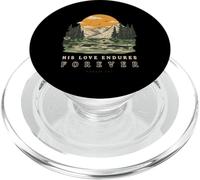 His Love Endures Forever Salmo 136 Versículo bíblico Cristiano PopSockets PopGrip para MagSafe