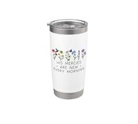 His Mercies are New Every Morning Bible Verse Christian God Vaso térmico de acero inoxidable de doble pared