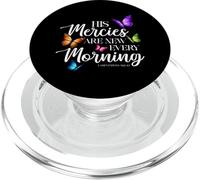 His Mercies Are New Every Morning Biblia Verso Mariposa PopSockets PopGrip para MagSafe