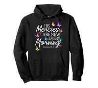 His Mercies Are New Every Morning Biblia Verso Mariposa Sudadera con Capucha