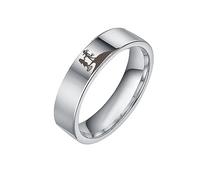 His Sally Her Jack Promise - Anillo a juego de acero inoxidable plateado para compromiso, boda, anillo de compromiso de boda, delicado regalo de confesión iluminado por la luna, para él y su novio