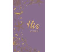 His Vows: Wedding Vow Book: Coastal Shell Design in Dusty Plum and Gold - Lined Vow Booklet for Groom - Beach Wedding Ceremony Keepsake - Mix & Match Set