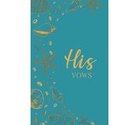 His Vows: Wedding Vow Book: Coastal Shell Design in Turquoise and Gold - Lined Vow Booklet for Groom - Beach Wedding Ceremony Keepsake - Mix & Match Set