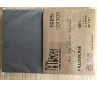 Hisar Home Stanley Hamilton Hisar Cottage Collection-Funda de Almohada (300 Hilos, 100% algodón Egipcio, tamaño estándar/Cuadrado/King), Crudo/Lino, Doublé
