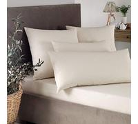Hisar Home Stanley Hamilton Hisar Cottage Collection-Funda de Almohada (300 Hilos, 100% algodón Egipcio, tamaño estándar/Cuadrado/King), Gris/Lino, Suelto