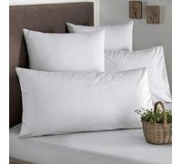 Hisar Home Stanley Hamilton Hisar Cottage Collection-Funda de Almohada (300 Hilos, 100% algodón Egipcio, tamaño estándar/Cuadrado, Gris/Lino, King Size
