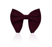 HISDERN Pajaritas Hombre Burdeos Ajustable de Terciopelo de Banquete Elegante de un solo color Pajarita para Hombre Baile Lazo Pata