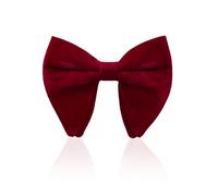 HISDERN Pajaritas Hombre Rojo Ajustable de Terciopelo de Banquete Elegante de un solo color Pajarita para Hombre Baile Lazo Pata