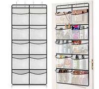 Hisdricus Organizador de Puerta con 10 Bolsillos de Malla - Organizador Colgante con 4 Ganchos - Organizadors de Armario 54,5 x 126 cm para Dormitorio, Sala de Estar y Baño