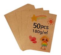 Hisdricus - Papel kraft A4 - Cartulina para manualidades - Imprimible - 50 hojas, 180 g/m², papel kraft marrón para manualidades, impresión, embalaje, tarjetas, etiquetas y regalos vintage