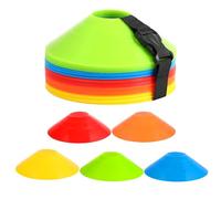 Hisdricus Set de 50 Conos Entrenamiento-5 Colores-Ideal para Entrenamiento Futbol Conos Entrenamiento Futbol, Hockey, Patinaje y Balonmano