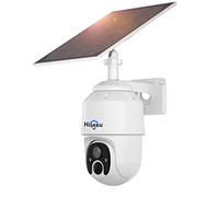 Hiseeu 2K Solar Security Camera Outdoor with Color Night Vision,WiFi CCTV Battery Powered 360° PTZ Camera with Solar Panel,AI PIR Motion Detection,Siren Flashlight,SD/Cloud Storage,Remote Access