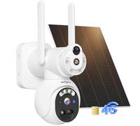 Hiseeu 3G/4G LTD Cámara Vigilancia WiFi Exterior con Doble Lente, 3MP 360° PTZ Cámara de Seguridad, 4G Camara Solar Batería con Tarjeta Sim, Camara Vigilancia Inalámbrica Visión Nocturna