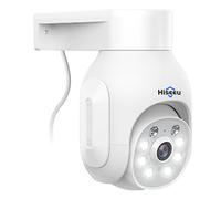 Hiseeu 5MP Cámara Vigilancia WiFi Exterior, Camara de Seguridad con Visión Nocturna en Color, PTZ Seguimiento Automático Camara Vigilancia Inalambrica de 360°, Audio Bidireccional, Impermeable IP66