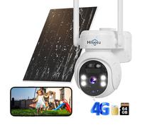 Hiseeu Cámara de seguridad celular 4G LTE inalámbrica para exteriores, 2K Super HD, sin WiFi, con tarjeta SIM y SD【64 GB】 Sensor de movimiento PIR, visión nocturna a color, conversación bidireccional