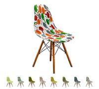 Hiseng 1/2/4/6 Piezas Fundas Sillas de Comedor Escandinava, Fundas Sillas Ping Pong Impresión, Funda Sillas Comedor Elástica de Concha, Funda Silla para Comedor, Hotel, Boda (1 Piezas,Ping Pong)