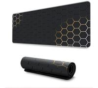Hiseng Alfombrilla Ratón Gaming,Alfombra Ratón Grande Alfombrilla Escritorio Gaming con Base Goma Antideslizante y Bordes Cosidos Geometric Panal Mouse Pad Tapete Escritorio (Estilo 8,600x1200mm)