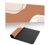 Hiseng Alfombrilla Ratón Nórdico Colorido,Alfombrilla Escritorio con Base Antideslizante,Gaming Mouse Pad,Tapete Escritorio Grande,Protector Escritorio Hogar,Oficina (Marrón Oscuro 2,1000x500x3mm)