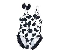 Hiseng Bañador de Una Pieza para Niñas, Verano Elástico Bañador de Deportivo, Diseño de Estilo de Vaca Manchada Bañadores Niña de Baño de Una Pieza, Natación Playa Piscina Swimsuit