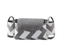 Hiseng Bolso Organizador Carrito Bebe Gris, Impermeable Bolsos Sillas de Paseo Cochecito Multifuncional Bolsos para Biberones Pañales Vasos de Agua Juguetes Aperitivos (Simple,35x15x11cm)