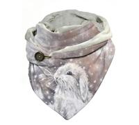 Hiseng Bufanda Triangular para Mujer Invierno e Otoño, Animal Conejo Impresión Bufandas con Hebilla Suave Cálido Cuello Alto Shawls Grande Scarf Shawls Pañuelos
