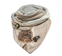 Hiseng Bufanda Triangular para Mujer Invierno e Otoño, Animal Gato Impresión Bufandas con Hebilla Suave Cálido Cuello Alto Shawls Grande Scarf Shawls Pañuelos