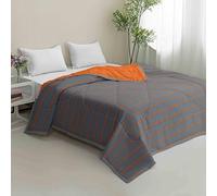 Hiseng Colcha Cama Microfibra, Ligera y Suave Colcha Cubre Cama - Multiusos, Primavera, Verano, Otoño e Invierno para Individual Matrimonio (Gris Oscuro,135x200cm)