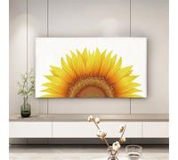 Hiseng Cubierta Antipolvo para TV, Cubierta Antipolvo Universal para Televisor Elástico Pantalla de Funda Impreso a Prueba de Polvo para 32 a 85 Pulgadas (Girasol,55-65 Pulgadas)