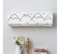 Hiseng Cubierta de Aire Acondicionado Montada en la Pared, Funda para Aire Acondicionado Interior, Arcoíris Patrón a Prueba de Polvo Aire Acondicionado Cubierta (80 * 20 * 27（1P),Montaña