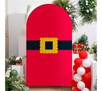 Hiseng Cubierta de Telón de Fondo de Arco de Boda, Cubierta de Redonda de Arco, Telón de Fondo Redonda Decor para Estudio Fotográfico, Fiesta de Cumpleaños (Estilos navideños 3,5FT(65 * 150cm))