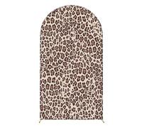 Hiseng Fondo para Fotografía Telón de Fondo para Fotos Estudio Fotografico Decoración de Fiesta de Cumpleaños Banquete, Reversibles, Estampado de Leopardo (Beige,4ft(120x55cm))
