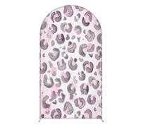 Hiseng Fondo para Fotografía Telón de Fondo para Fotos Estudio Fotografico Decoración de Fiesta de Cumpleaños Banquete, Reversibles, Estampado de Leopardo (Rosa,6ft(180x80cm))