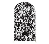 Hiseng Fondo para Fotografía Telón de Fondo para Fotos Estudio Fotografico Decoración de Fiesta de Cumpleaños Banquete, Reversibles, Estampado de Leopardo (Blanco y Negro,6ft(180x80cm))