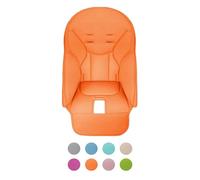 Hiseng Funda Cojín para Trona, Cuero PU Cojín para Silla Alta Para Bebé Universal Multifuncional Suave Cómoda Sillas Comedor Funda Asiento para Infantil Niños 8 Colores (40x83cm,Naranja)
