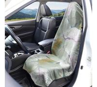 Hiseng Funda de Asiento Delantero de Coche Microfibra (Hoja Verde Claro,2 Piezas)
