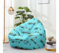 Hiseng Funda de puf, Sillón de Pera sin Relleno,Impresión 3D Sofa Puff Gaming Salon Funda Sin Relleno para Niños y Adultos, Bean Bag con Asa para Salón, Dormitorio (Luna 10,130x150cm)