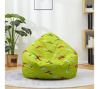 Hiseng Funda de puf, Sillón de Pera sin Relleno,Sofa Puff Gaming Salon Funda Moderno Sin Relleno para Niños, Impresión Bean Bag para Salón, Dormitorio y Sala de Juegos (Osito,70x80cm)